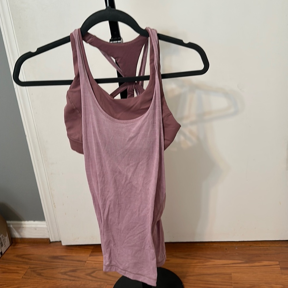 Lululemon Sports Bra Tank Sz 4 Pink